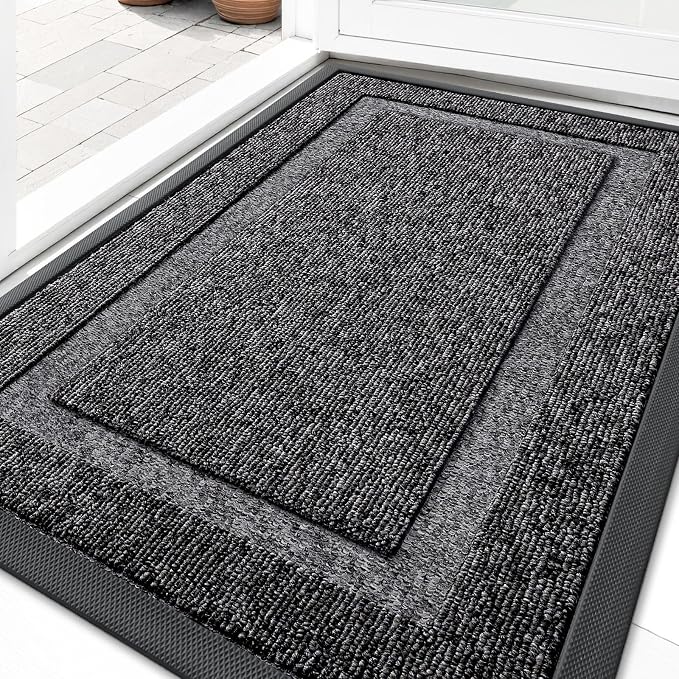 OLANLY Front Door Mat Outside 29.5x17, All-Season Heavy-Duty Rubber Doormat | by OLANLY