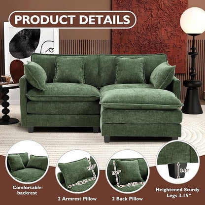 Ihanherry 77" L Shaped Modern Sofa Modular Sectional Cloud Couch - Image 4