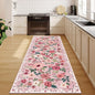 DUKINO 2x6 Runner Rug for Hallway, Washable Kitchen Rugs Non Slip, Floral by DUKINO
