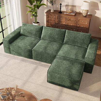 Vesgantti 114" Modular Boneless Couch, Modern 3 Seater Sectional Sofa - Image 3