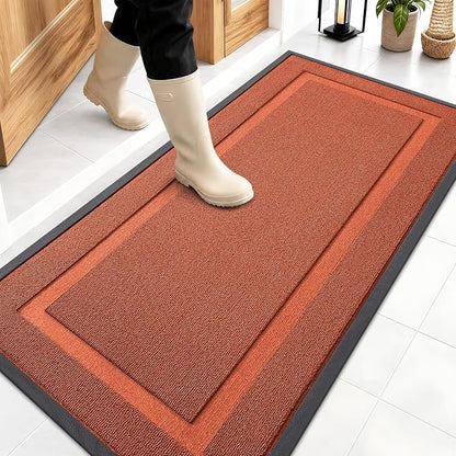 OLANLY Front Door Mat Outside 47x23, All-Season Heavy-Duty Rubber Doormat | by OLANLY