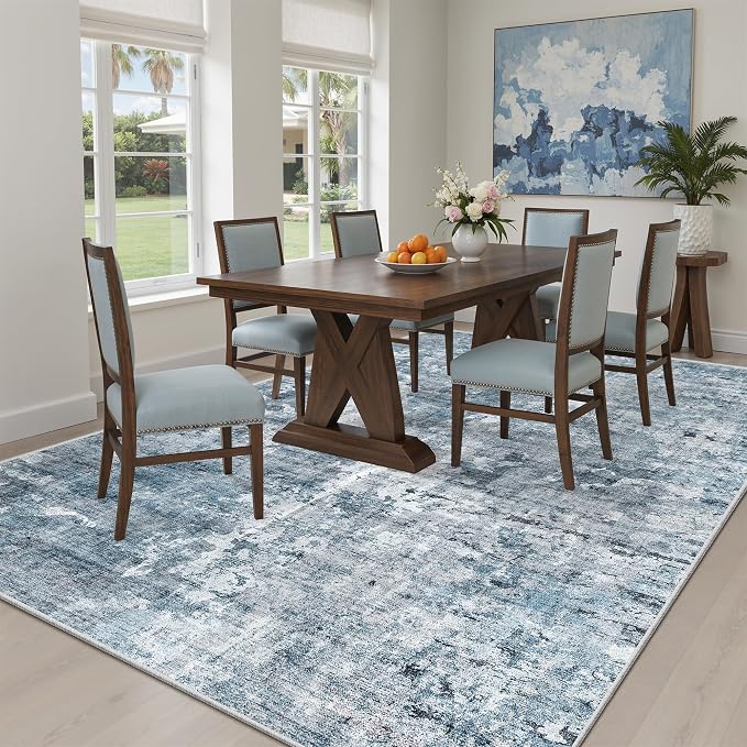 Soalmost Abstract Rug 5x8 Washable Area Rugs - Image 4