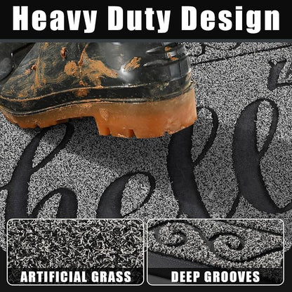 Yimobra Welcome Mats for Front Door 36x24, Heavy Duty Waterproof Outdoor Door - Image 2