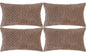 Set of 4 Light Brown Decorative Throw Pillow Covers 12x20 Inch Corduroy Pillow by Cozoomy