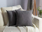 Stellhome Burlap Throw Pillow Covers Square Solid Decorative Farmhouse Linen by Stellhome