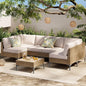 7-Piece Patio Furniture Set, Outdoor Wicker Sectional Sofa by OutdoorPatioFurnitureSet