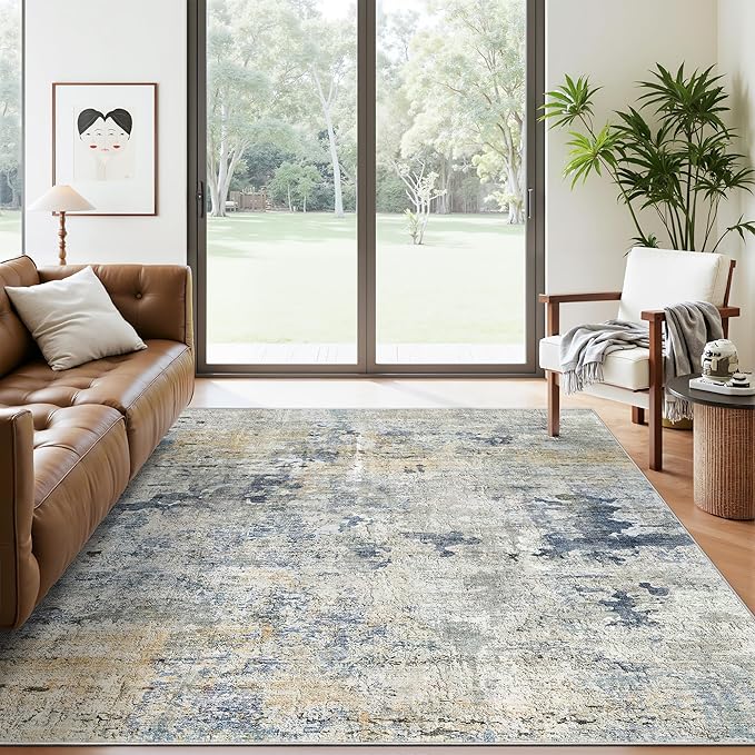 Soalmost Abstract Rug 5x7 Washable Area Rugs by Soalmost
