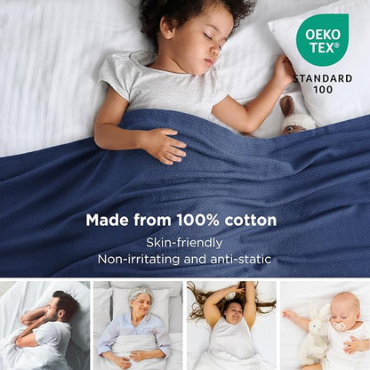 Bedsure GentleSoft 100% Cotton Large Throw Blanket - Image 2