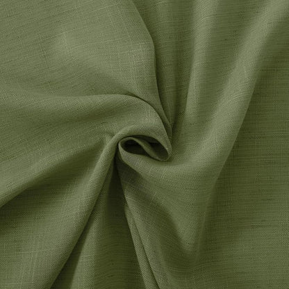 BGment Olive Green Linen Sheer Curtains 84 Inches Long - Image 8