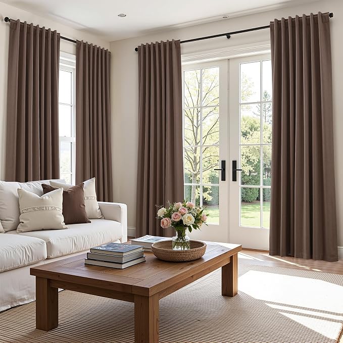 100% Blackout Curtains 84 Inch Length 2 Panels Set - Image 9