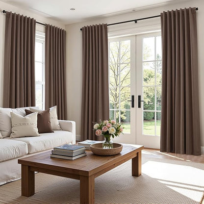 100% Blackout Curtains 108 Inch Length 2 Panels Set - Image 9