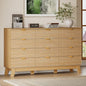BORNOON 57" Wide Dresser for Bedroom, 12-Drawer Fluted Dresser by BORNOON
