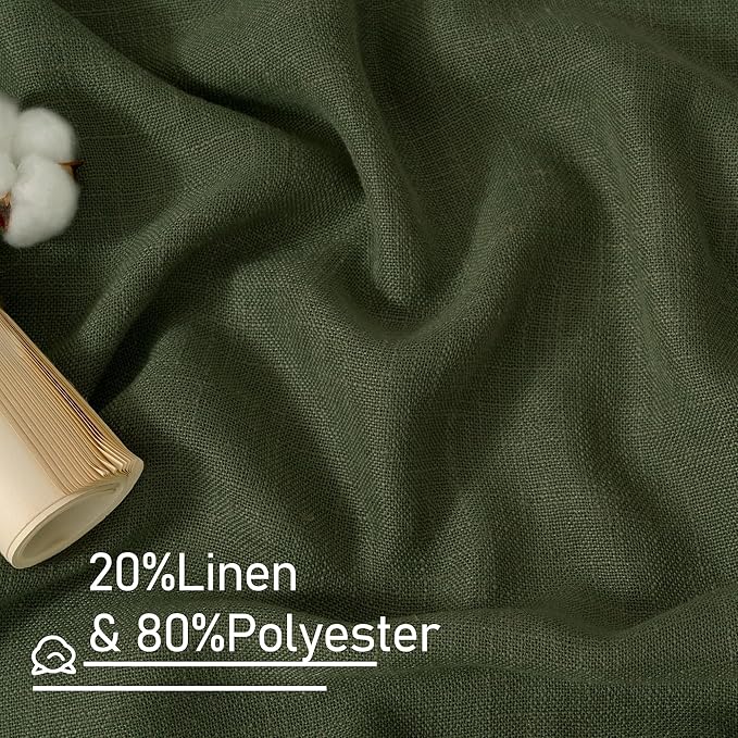 Christmas Short Linen Curtains 36 Inch Length - Image 3