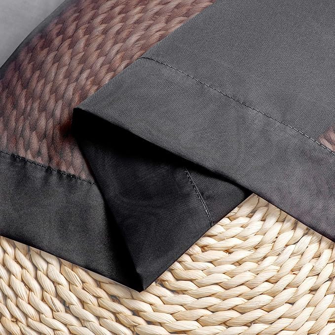 Black Sheer Curtains 72 Inches Long 2 Panels, Transparent Voile Sheer Curtain - Image 7