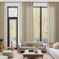 Taupe Burlywood Linen Curtains 132 Inch Length by Nanspring