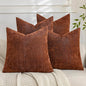 Set of 4 Soft Textured Decorative Throw Pillow Covers 18x18 Inch Cozy Farmhouse by Cozoomy