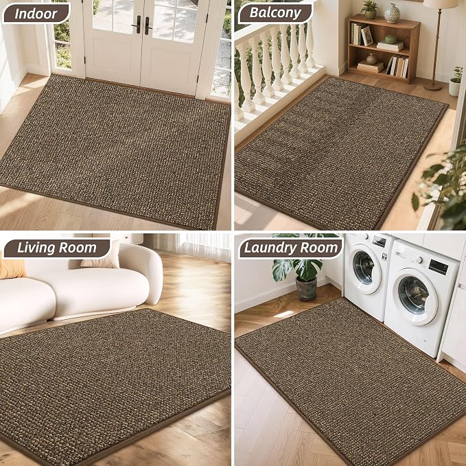 BEQHAUSE Dirt Trapper Door Mat 36" x 60", Non-Slip Washable Doormats, Low - Image 8