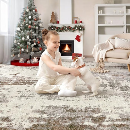 UERMEI Area Rug Living Room Rugs-Washable Neutral Modern Abstract Soft Thin - Image 6
