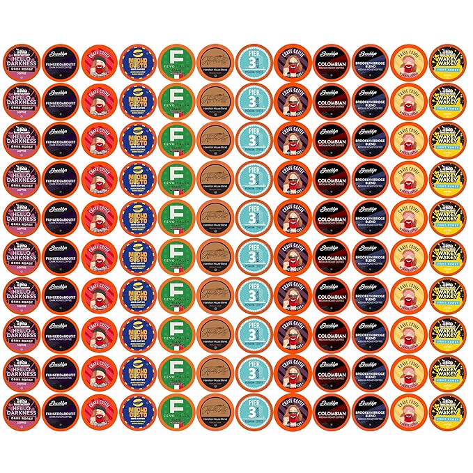 Coffee Pod Variety Packs All Roasts Sampler, Assorted, Compatible with 2.0 K-Cup Brewers, Variety Pack, 120 Count (Pack of 1)
