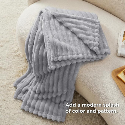 Bedsure Soft Twin XL Blanket for Bed Dorm Light Grey 66"x90" | Birthday Gifts - Image 6