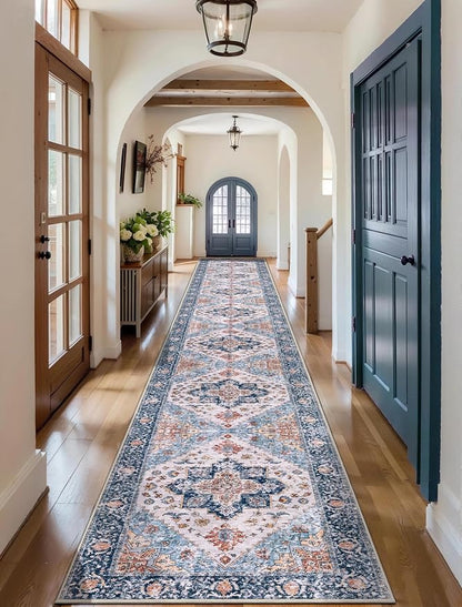 SERISSA 2'6"x18' Washable Non Slip Boho Runner Rug - Image 2