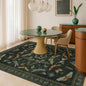 Black and Green Rug 5x8 for Living Room by HazoHaus
