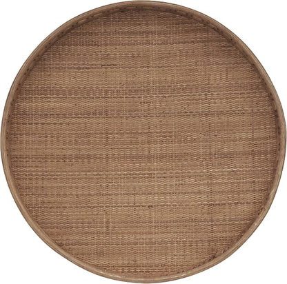 FINECASA Boho Rattan Coffee Table Round, Handwoven Modern Style Round Wicker - Image 6