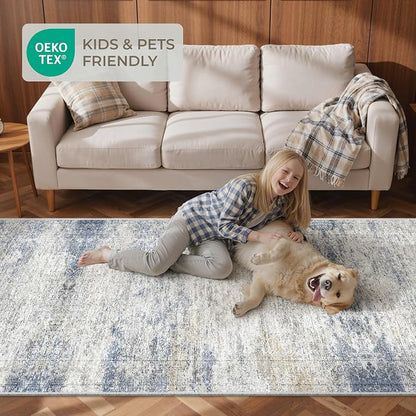 4x10 Runner Rug Non Slip, Washable Hallway Runner Rug, Nursery Room, Soft - Image 9