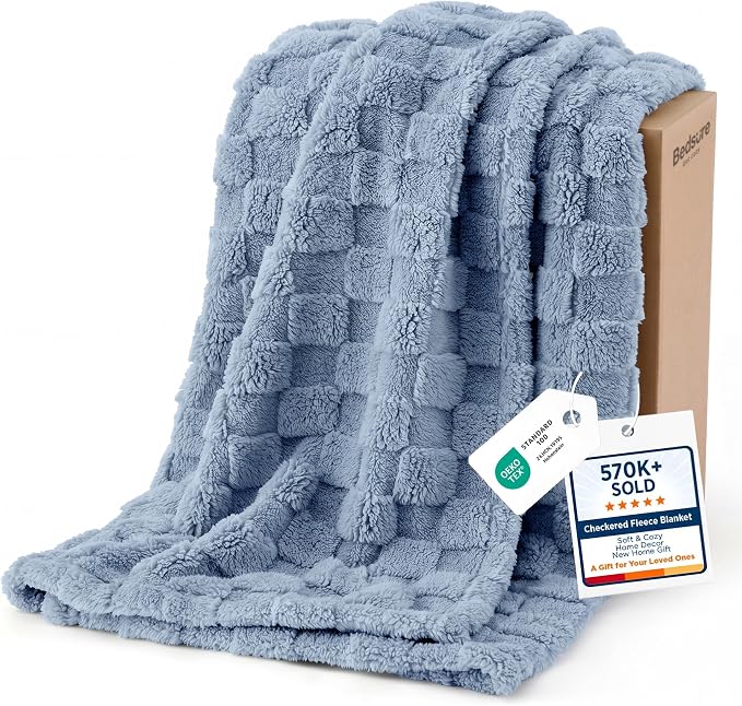 Bedsure GentleSoft Ashley Blue Twin XL Blanket by Unknown