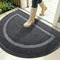 OLANLY Half Circle Front Door Mat Outside 35x23 All-Season Rubber Doormat | Grey by OLANLY