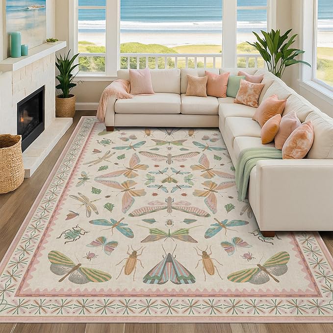7x9 Cute Insect Rugs for Girls Bedroom - Image 3