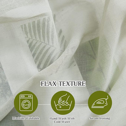 NICETOWN Sheer Linen Burlab Curtains & Drapes, Grommet Top Casual - Image 3