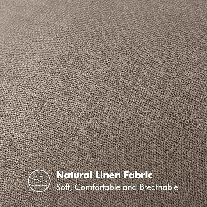 MIULEE Decorative Linen Pillow Covers 18x18 Inch Dune | Boho Farmhouse​ ​Fall - Image 3