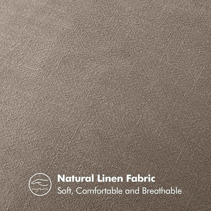 MIULEE Decorative Linen Pillow Covers 18x18 Inch Dune | Boho Farmhouse​ ​Fall - Image 3
