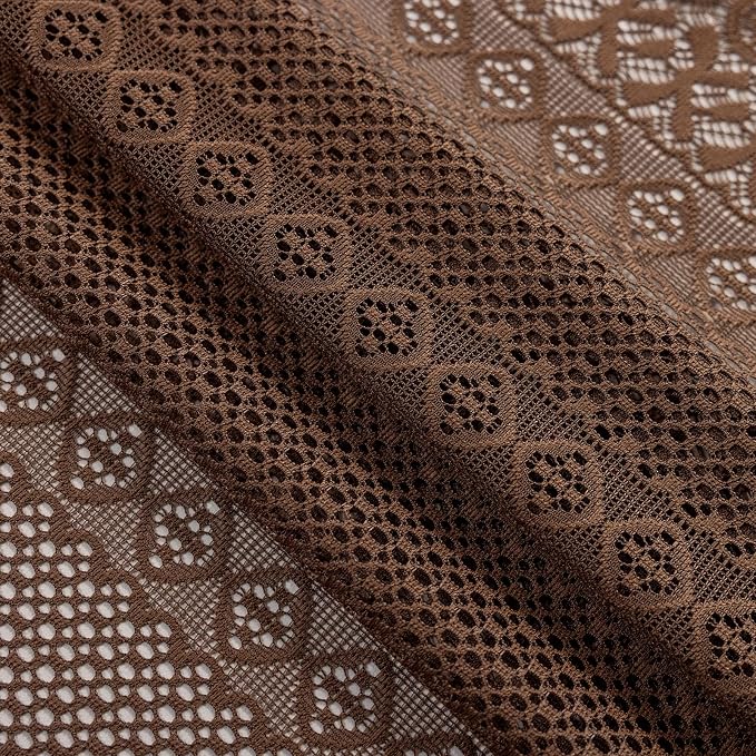 Sutuo Home Dark Coffee French Boho Door Curtains - Image 9