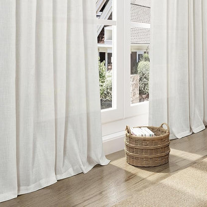 Natural Linen Curtains 96 Inches Long - Image 5