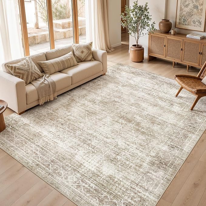 cotiled Boho 8x10 Area Rugs for Living Room: Large Moroccan Washable Rug | by COTILED