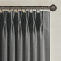 Dark Grey Pleat Semi Sheer Curtains 96 Inches Long by PleatedDrapes