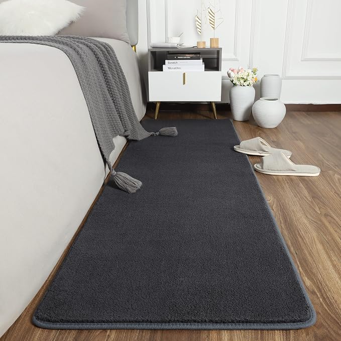 2x6 Runner Rug for Hallway, Long Runner Rugs Non Slip, Dark Grey | Soft - Image 6