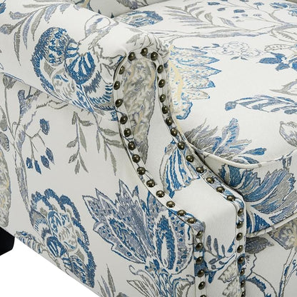 Pia Ricco High Back Floral Accent Chair - Image 5