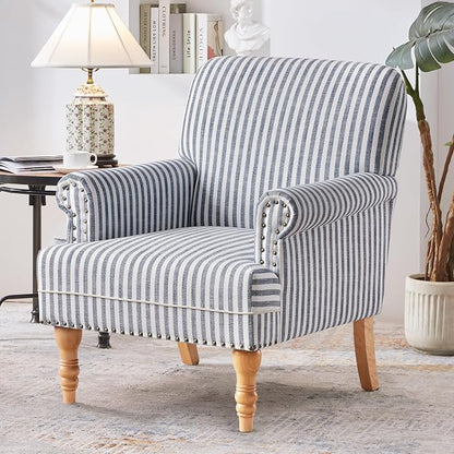 HUIMO Linen Fabric Accent Chair, Mid-Century Modern Armchair by HUIMO