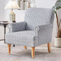 HUIMO Linen Fabric Accent Chair, Mid-Century Modern Armchair by HUIMO