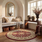 SAFAVIEH Lyndhurst Collection 6' Round Red / Ivory LNH212F Traditional Oriental by Unknown