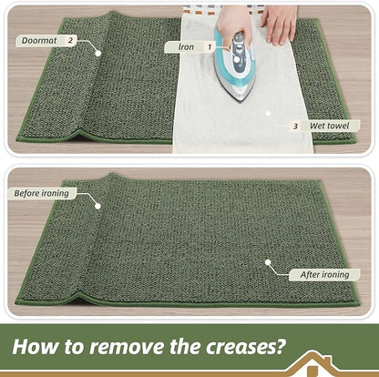 BEQHAUSE Dirt Trapper Door Mat 20" x 48", Non-Slip Washable Doormats, Low - Image 9