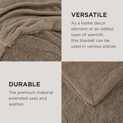 Bedsure GentleSoft Fuzzy Sherpa Faux Fur Twin Blanket, Soft Fleece Plush Warm - Image 4