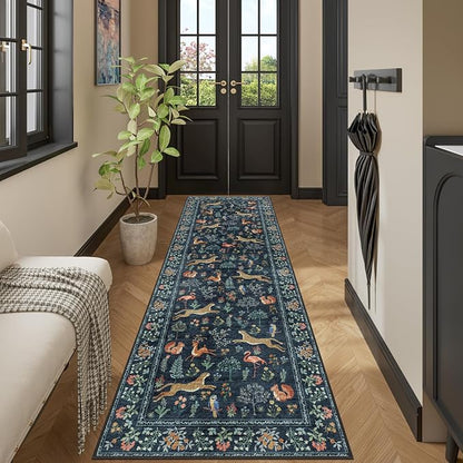 DUKINO 2.6x8 Rug for Hallway, Washable Kitchen Rugs Non Slip, Stain Resistant - Image 5