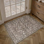 2x3 Coffee Brown Vintage Floral Washable Area Rug by HUGEAR