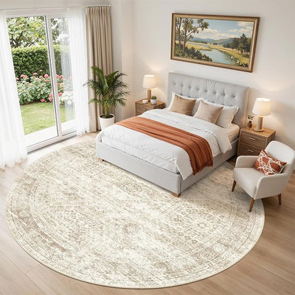 Round Rug 8ft, Circle Rug for Dining Room Table, Dining Room, Nursery Room - Image 3