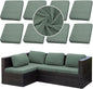 8PCS Patio Cushion Covers.Patio Furniture Couch SeatSlipcovers | Washable by SUKAIKEQA