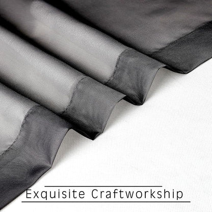 Short Black Sheer Curtains 36 Inches 2 Panels Set - Image 3